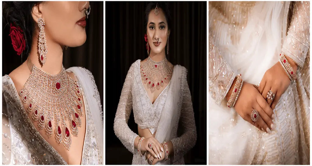 Splendid Premium Bridal Diamond Necklace Sets Designs